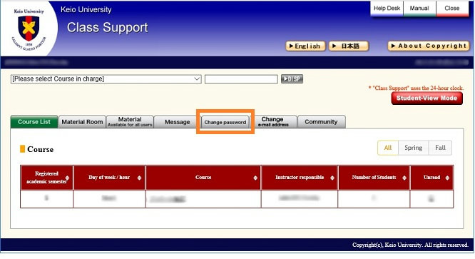 How do I change my Class Central password?